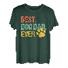 Herren Best Dog Dad Ever Retro Daddy Vatertag Vater Familie T-Shirt