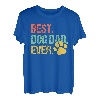 Herren Best Dog Dad Ever Retro Daddy Vatertag Vater Familie T-Shirt