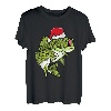 Barschangeln Weihnachten Pyjama Fisch Weihnachtsmann Angler T-Shirt
