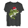 Barschangeln Weihnachten Pyjama Fisch Weihnachtsmann Angler T-Shirt