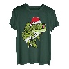 Barschangeln Weihnachten Pyjama Fisch Weihnachtsmann Angler T-Shirt