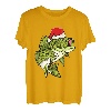 Barschangeln Weihnachten Pyjama Fisch Weihnachtsmann Angler T-Shirt