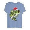 Barschangeln Weihnachten Pyjama Fisch Weihnachtsmann Angler T-Shirt