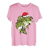 Barschangeln Weihnachten Pyjama Fisch Weihnachtsmann Angler T-Shirt