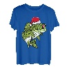 Barschangeln Weihnachten Pyjama Fisch Weihnachtsmann Angler T-Shirt