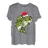 Barschangeln Weihnachten Pyjama Fisch Weihnachtsmann Angler T-Shirt
