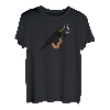 Amsel mit Gitarre Vogel Gitarrist Ornithologe Tierfreund T-Shirt