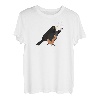 Amsel mit Gitarre Vogel Gitarrist Ornithologe Tierfreund T-Shirt