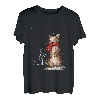 Meowy Weihnachts-Katzen Weihnachten Schnee Kätzchen lustiges Geschenk für Frauen T-Shirt