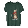 Meowy Weihnachts-Katzen Weihnachten Schnee Kätzchen lustiges Geschenk für Frauen T-Shirt