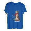 Meowy Weihnachts-Katzen Weihnachten Schnee Kätzchen lustiges Geschenk für Frauen T-Shirt