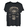 Januar 1983 Lustige Geschenke 40. Geburtstag Männer Frauen T-Shirt