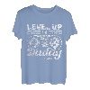 Herren Daddy Papa 2021 Werdende Eltern Level Up Gamer Vintage T-Shirt