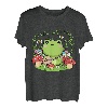 Süßer Kawaii-Frosch, der ein Banjo mit Biene und Pilzen spielt. T-Shirt