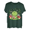 Süßer Kawaii-Frosch, der ein Banjo mit Biene und Pilzen spielt. T-Shirt