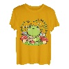 Süßer Kawaii-Frosch, der ein Banjo mit Biene und Pilzen spielt. T-Shirt