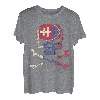 Schädel Slowakei Flagge Skull Crossbones Skelett T-Shirt