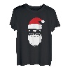 Weihnachtsmann Mütze Sonnenbrille Nikolaus Weihnachtsoutfit T-Shirt