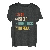 Eat Sleep Robotics Repeat Vintage Engineer Geschenk T-Shirt