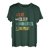 Eat Sleep Robotics Repeat Vintage Engineer Geschenk T-Shirt