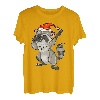 Weihnachten Geschenkidee Tiermotiv Tiere Dabbing Waschbär T-Shirt