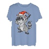 Weihnachten Geschenkidee Tiermotiv Tiere Dabbing Waschbär T-Shirt