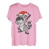 Weihnachten Geschenkidee Tiermotiv Tiere Dabbing Waschbär T-Shirt