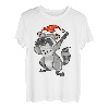 Weihnachten Geschenkidee Tiermotiv Tiere Dabbing Waschbär T-Shirt