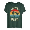 Herren Vatertag Bester Vater Humor Retro Super Papa Perfekt T-Shirt