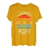 Herren Vatertag Bester Vater Humor Retro Super Papa Perfekt T-Shirt