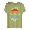 Herren Vatertag Bester Vater Humor Retro Super Papa Perfekt T-Shirt