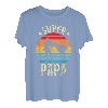 Herren Vatertag Bester Vater Humor Retro Super Papa Perfekt T-Shirt