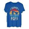 Herren Vatertag Bester Vater Humor Retro Super Papa Perfekt T-Shirt