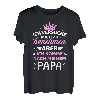 Baby Kind versuche zu benehmen komme nach Vater Papa Mädchen T-Shirt