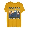 Pew Pew Madafakas Cat Crazy Vintage Retro Graphic T-Shirt