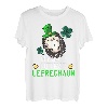 Irisch Weißbauchigel Igel St Patricks Day Kobold Leprechaun T-Shirt
