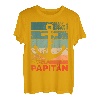 Herren Papitän | Papa und Kapitän Lustiges Retro Anker Vatertag T-Shirt