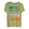 Herren Papitän | Papa und Kapitän Lustiges Retro Anker Vatertag T-Shirt