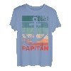 Herren Papitän | Papa und Kapitän Lustiges Retro Anker Vatertag T-Shirt
