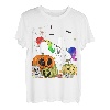 Süßes Geister-Einhorn & Jack-O-Lantern Gruseliger Kürbis Halloween T-Shirt