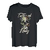 Blumenschädel Tätowierte Dame Frauen Tattoo-Künstlerin T-Shirt