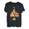 Lustiger Schlafanzug mit Weihnachtsbaum, Zwergspitzhunde T-Shirt