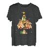 Lustiger Schlafanzug mit Weihnachtsbaum, Zwergspitzhunde T-Shirt
