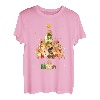 Lustiger Schlafanzug mit Weihnachtsbaum, Zwergspitzhunde T-Shirt