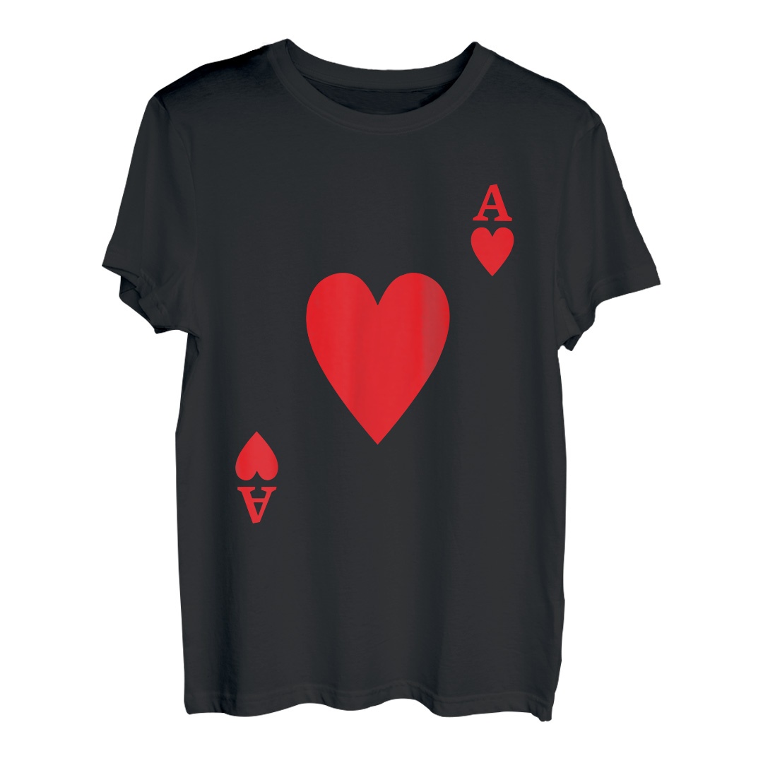 Karneval Kostüm Herz Ass Faschingskostüm Poker Kartenspiel T-Shirt