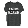 Karneval Sträfling Häftling Knast Kostüm Verkleidung Outfit T-Shirt