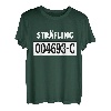 Karneval Sträfling Häftling Knast Kostüm Verkleidung Outfit T-Shirt