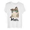 Cat Meh - Meow lustiges Geschenk für siamesische Katzenliebhaber T-Shirt