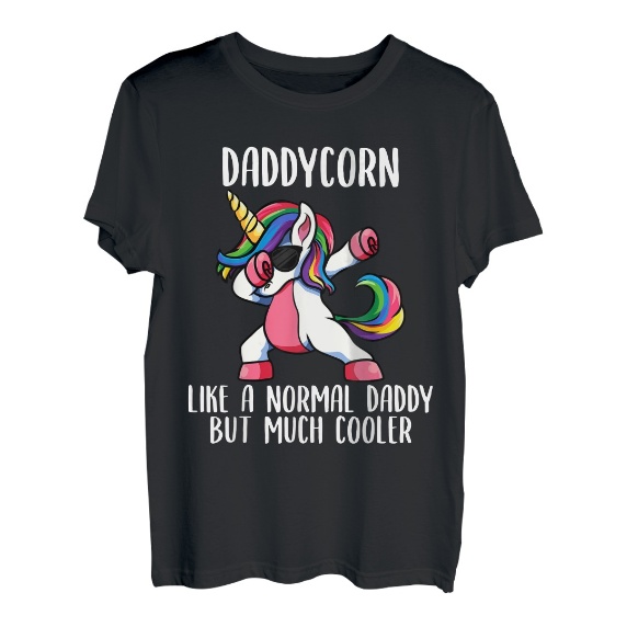 Herren Einhorn Daddy Mädchen Geburtstagskleidung, DaddyCorn T-Shirt