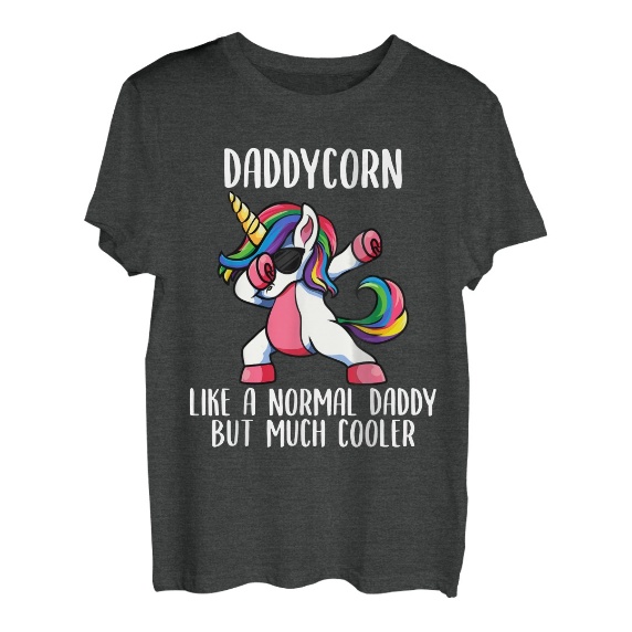 Herren Einhorn Daddy Mädchen Geburtstagskleidung, DaddyCorn T-Shirt